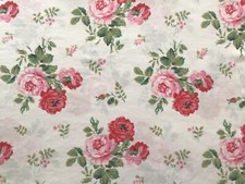 Used 50cm x 140cm W Cath Kidston Antique Rose Bouquet Lightweight Cotton Fabric