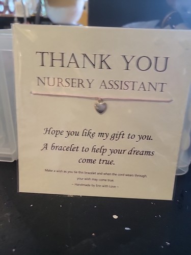 Thank you nursery assistant - thank,