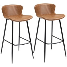 HOMCOM Bar Stools Set of 2, PU