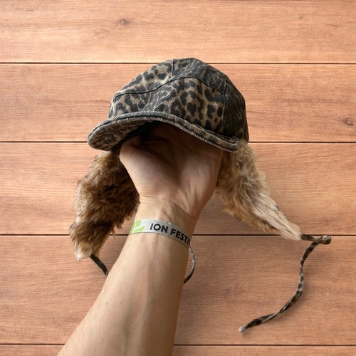 Vintage style trapper russian - style,