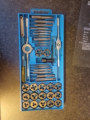 Tap and die set - and,