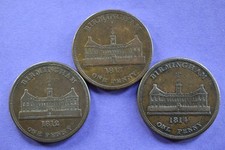 Birmingham Workhouse,one penny tokens, 1812, 13, 14,