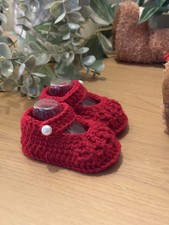 Crochet Mary Jane Booties Size