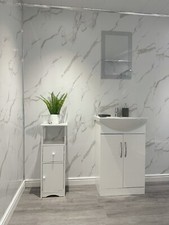 White marble 8mm bathroom - white,