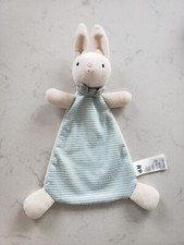 H&M GREEN STRIPE BUNNY RABBIT COMFORTER GREY NECKTIE NECKERCHIEF HENNES MAURITZ