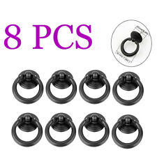 8x Pull Handle Draw Ring Knob Set For Door Cabinet Drawer Cupboard With Screws