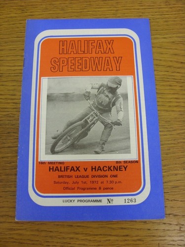 1972 speedway programme - speedway,