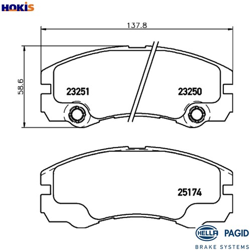 Brake pad set - set,