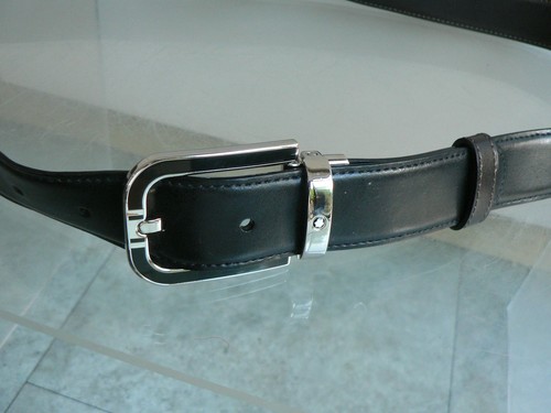 Montblanc belt leather - montblanc, black