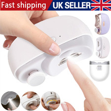Electric Nail Clippers Safe Automatic Nail Trimmer Cutter USB Rechargeable
