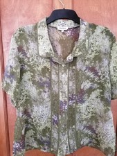 Patra Green Silk short sleeve