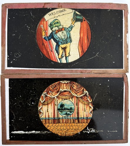 Antique magic lantern slides - antique,