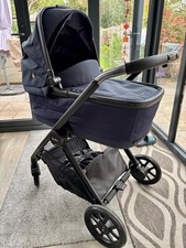 Silver Cross Reef Folding Pushchair with First Bed Carrycot and Foot Muff