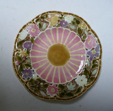 Rare Zsolnay Glazed Floral Plate c 1895 Made in Austria Hungaria Zsolnay Pecs