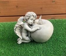 Stone Effect Angel Resting On