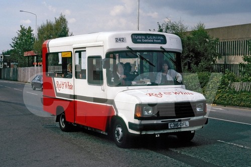 Bus photo red white 242 - -, &