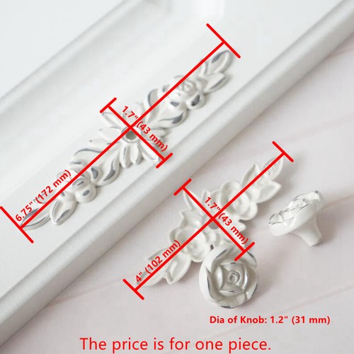 Flower dresser drawer pull - flower,