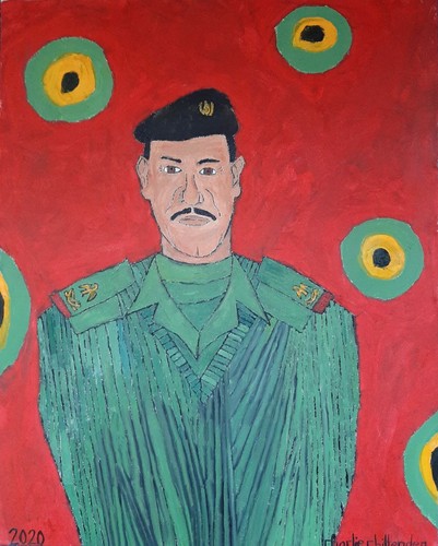 Pop art oil painting sadam - art,