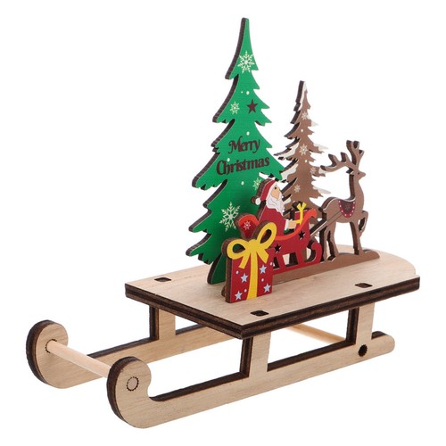 Wooden christmas santa - ,
