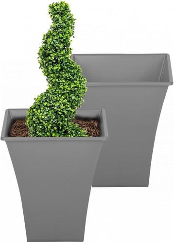 Grey large plant pots - 2,