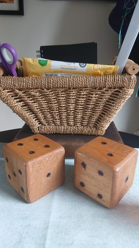 Large wooden dice - large, inches