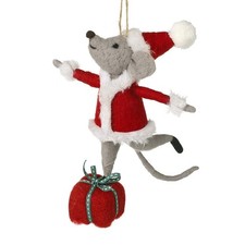 Felt mouse christmas santa - mouse, in