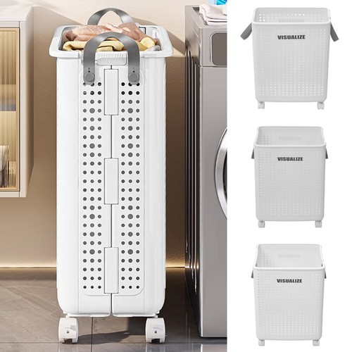 Mobile storage basket foldable - basket,