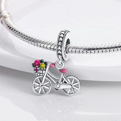 Bike charm flowers - flowers, basket