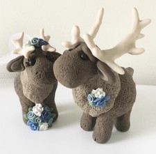 Elk, Deer, Moose wedding cake topper