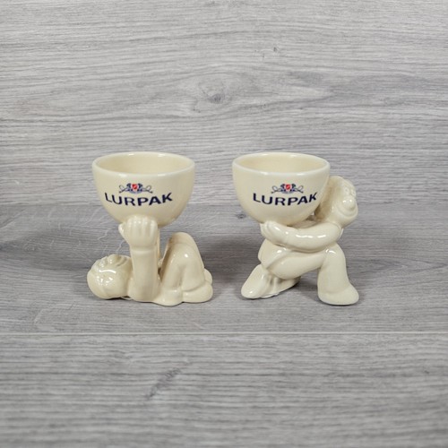 Lurpak ceramic egg cups pair - lurpak,