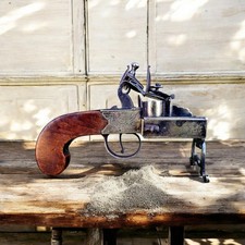 Early 19thC English Antique Flintlock Tinder Lighter Inscribed "Bryan & Son"