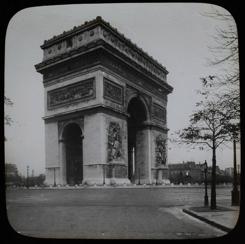 Antique magic lantern slide - lantern,