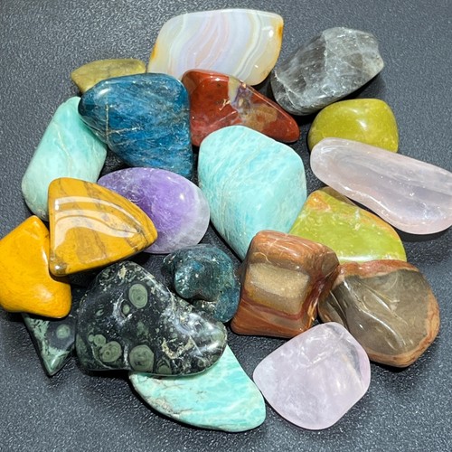 Assorted tumbled stones and - assorted,