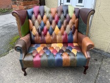 Harlequin leather chesterfield