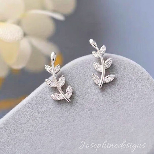 925 sterling silver olive leaf - 925,