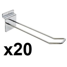 20x Slat Wall Slat Board Shop Display Hooks Looped Metal Prongs - 270mm - 10"