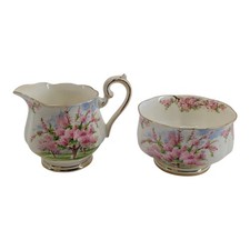 Royal Albert Blossom Time RARE DESIRABLE Milk Jug & Sugar Bowl (HE)