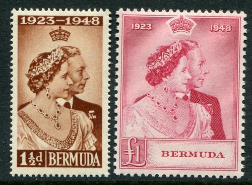 Bermuda 1948 silver wedding - bermuda, sg