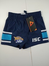 Leeds Rhinos RLFC Rugby League Away Shorts Isc Size 8 Years - Blue White