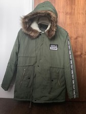 Men’s parka fleece fur hood