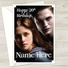 TWILIGHT Personalised Birthday Card - A5 personalize bella edward vampire