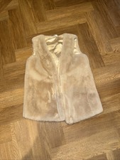 Girls Beige Faux Fur Gillet
