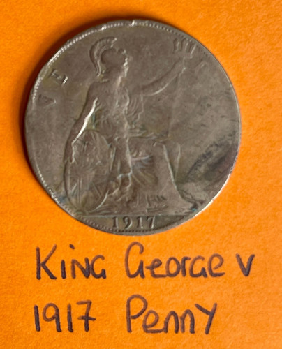 King george one penny - king,