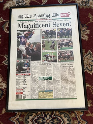 The sporting life framed horse - sporting,