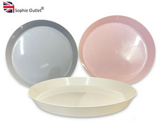 Serving Tray Round Non-Slip Drinks Bar Pub Waiter Food Tray Cafe Bbq Kitchen UK