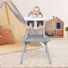 Baby Highchair 4-in-1 Convertible Infant High Dining Chair w/Adjustable Tray