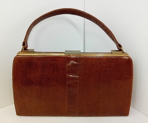 Vintage brown lizard skin - vintage,
