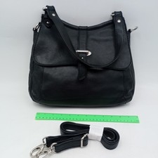 Bailey & Quinn London Black Leather Handbag Shoulder Crossoby Bag Sz 32x27x10 cm