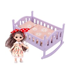 Baby Doll Crib Interactive Furniture Small Playhouse Doll Bed Gift For Babys
