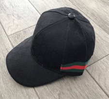 MENS GUCCI ALL OVER LOGO BASEBALL CAP BLACK  (NON ORIGINAL BUT AMAZING QUALITY)